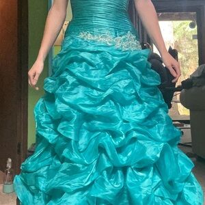 Elegant Teal Dress